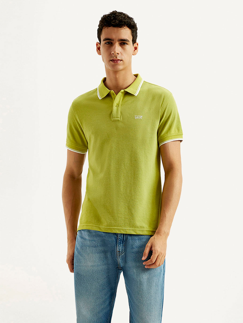 Men's Solid Slim Fit Polo T-shirt