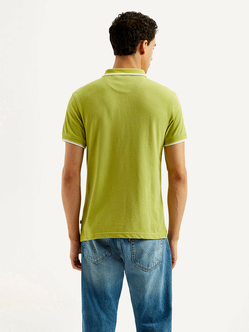 Men's Solid Slim Fit Polo T-shirt