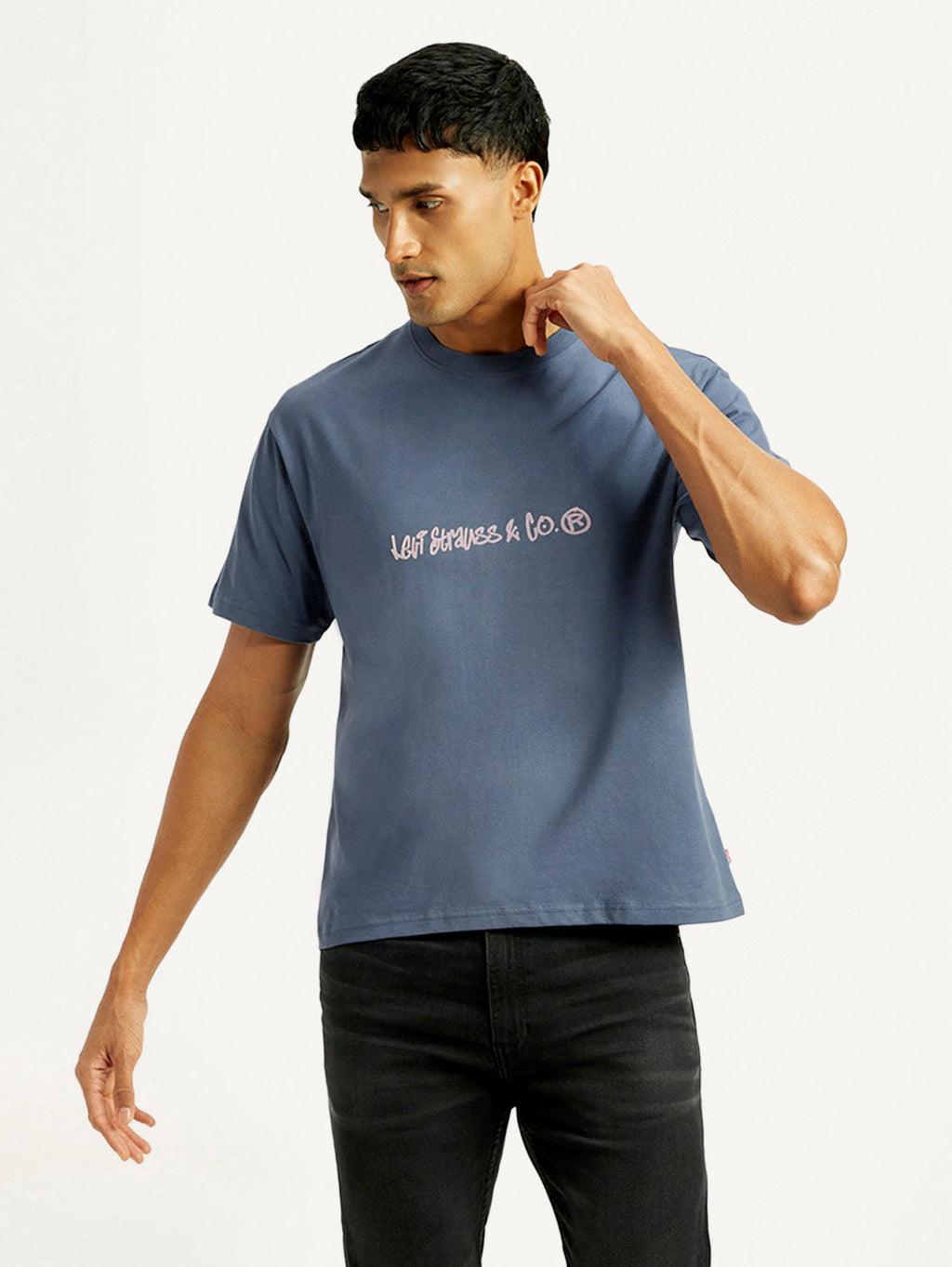 Men's Brand Logo Boxy Fit T-shirt