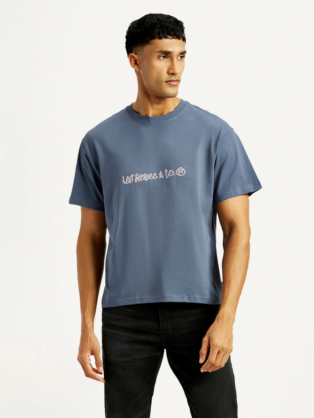Men's Brand Logo Boxy Fit T-shirt