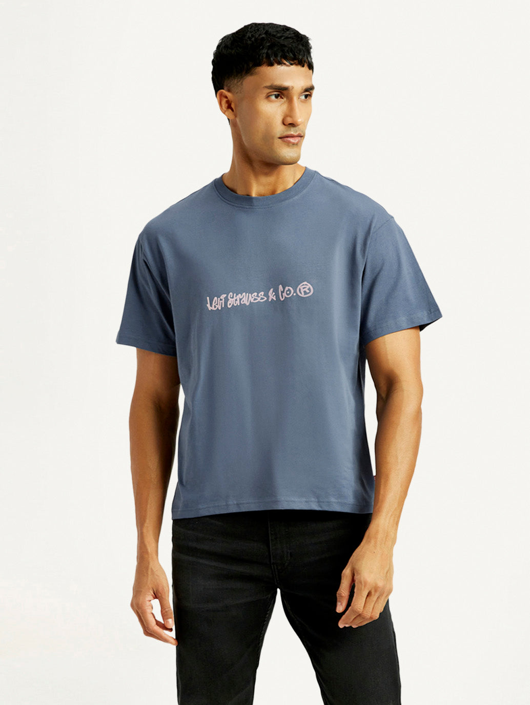Men's Brand Logo Boxy Fit T-shirt