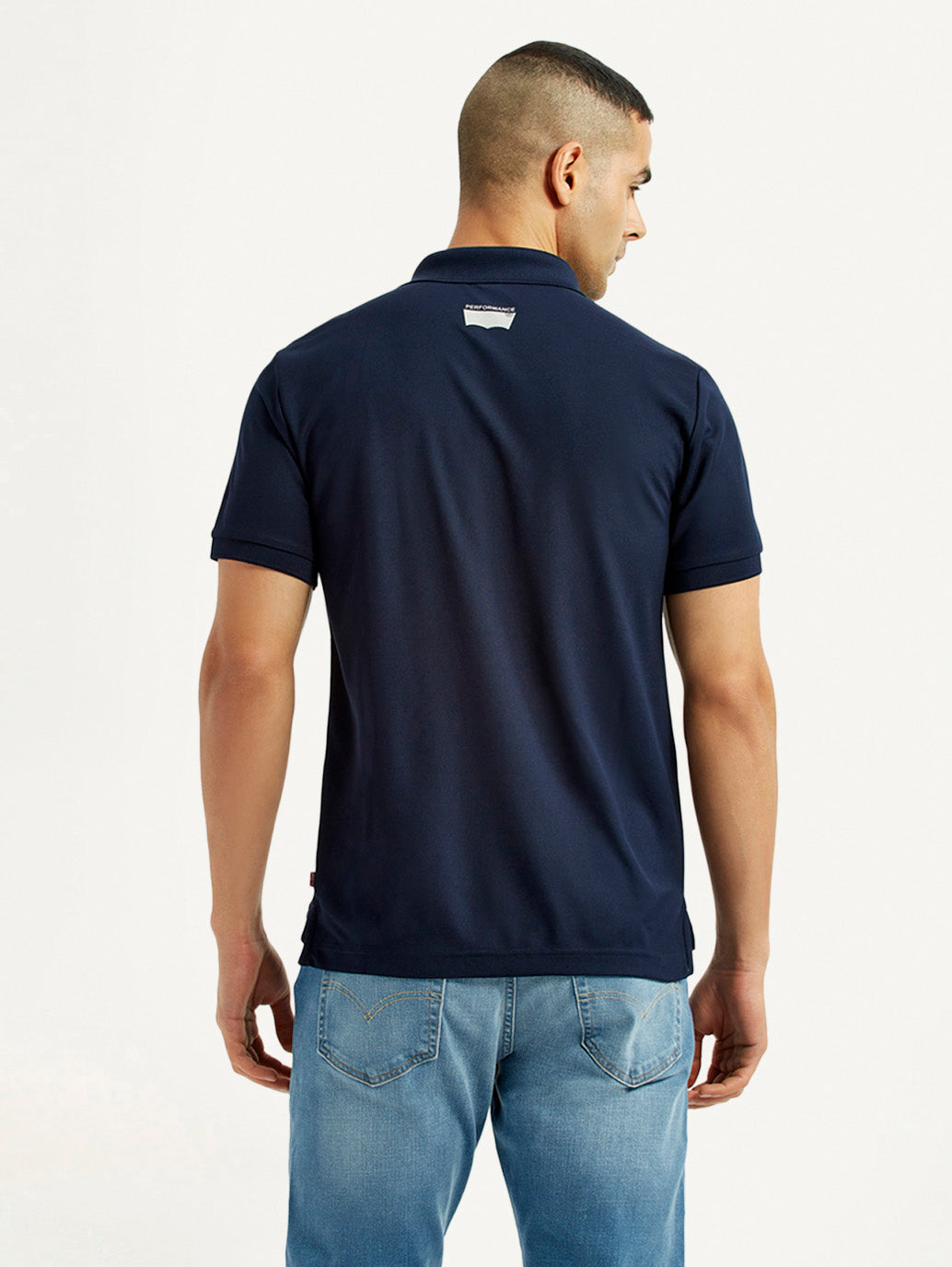 Men's Solid Navy Blue Polo T-Shirt