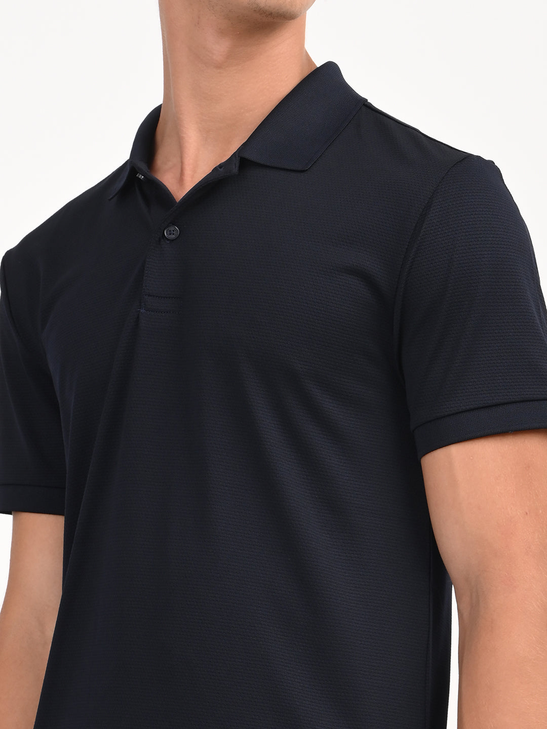 Men's Solid Black Polo T-Shirt