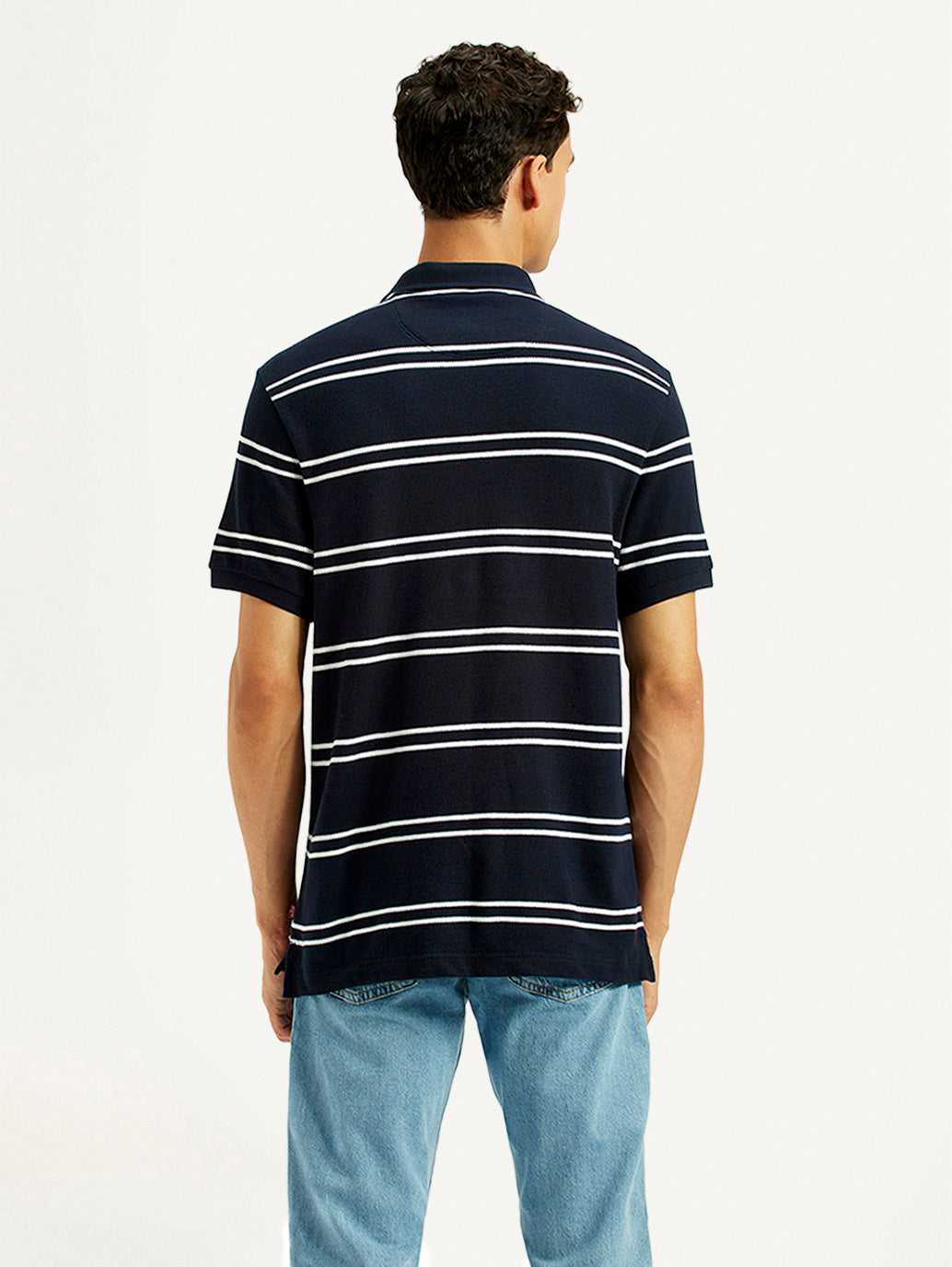 Men's Striped Slim Fit Polo T-shirt