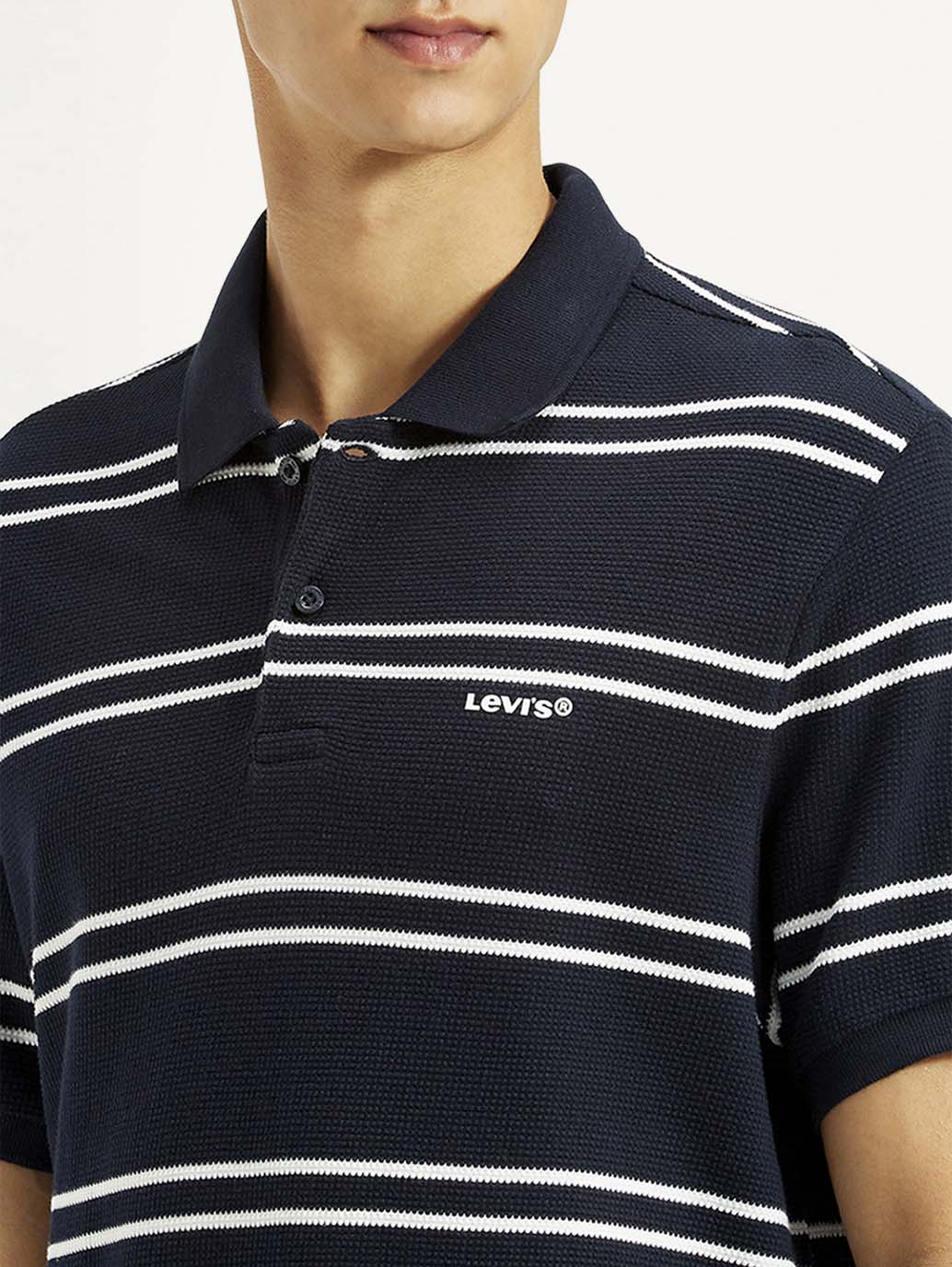 Men's Striped Slim Fit Polo T-shirt