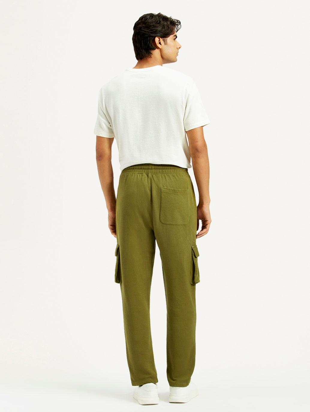 Men's Olive Green Relaxed Fit Cargo Trousers