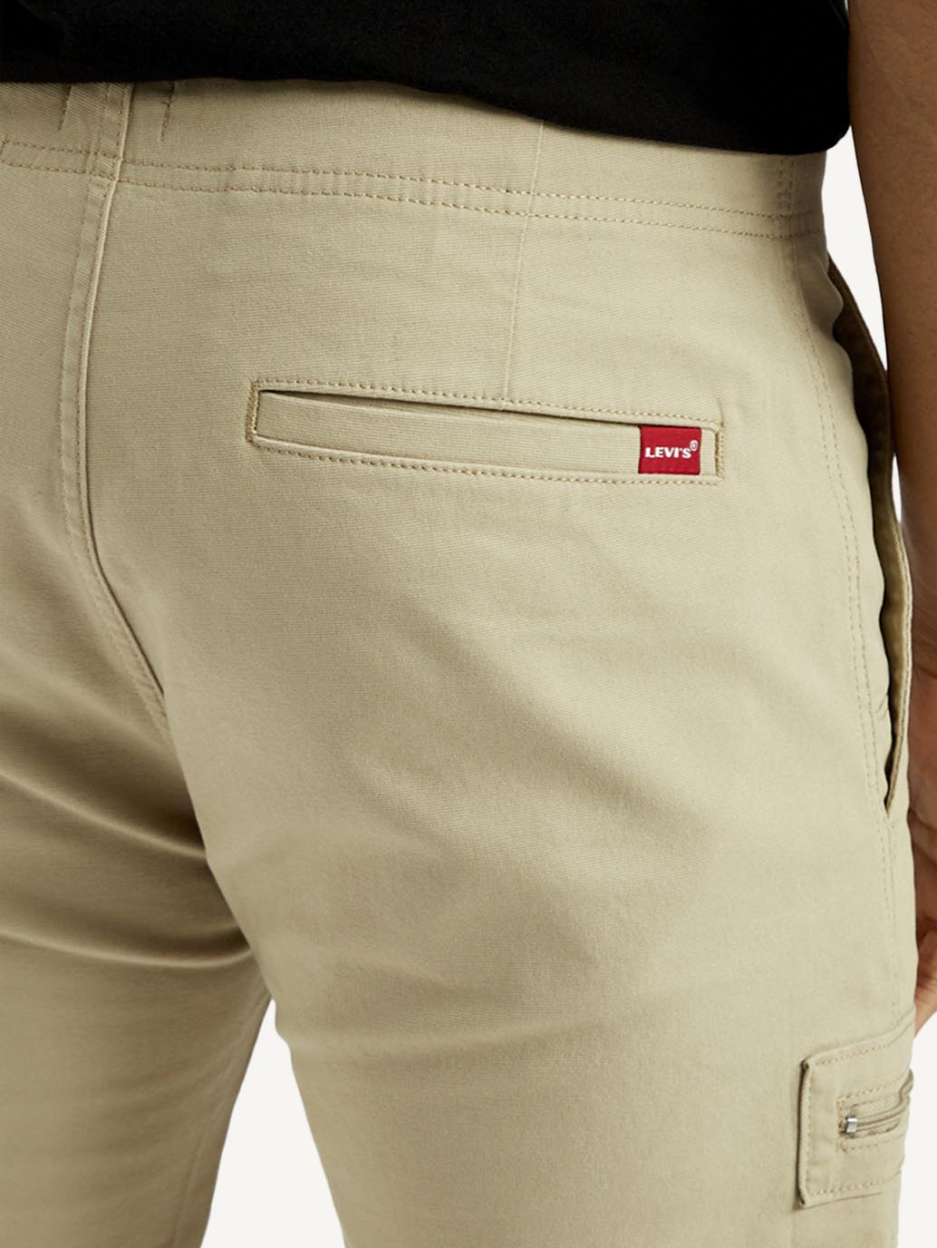 Men's 511 Beige Slim Fit Mid Rise Cargo Trousers