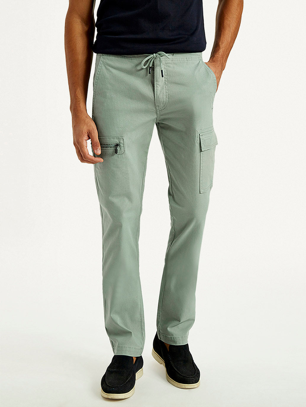 Men's 511 Green Slim Fit Mid Rise Cargo Trousers