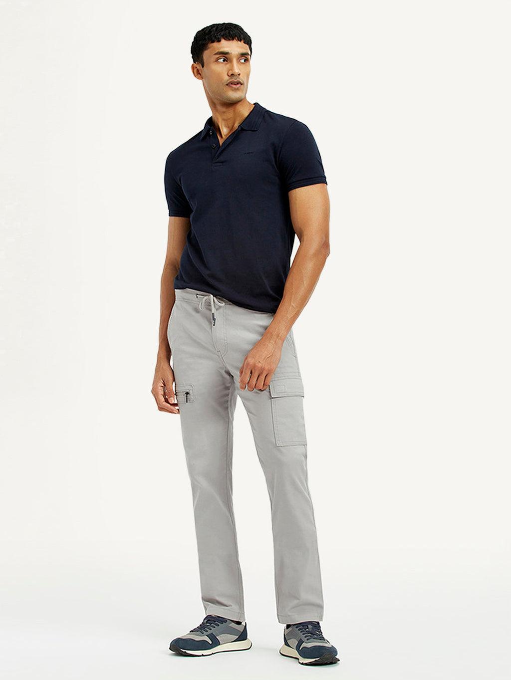 Men's 511 Grey Slim Fit Mid Rise Cargo Trousers