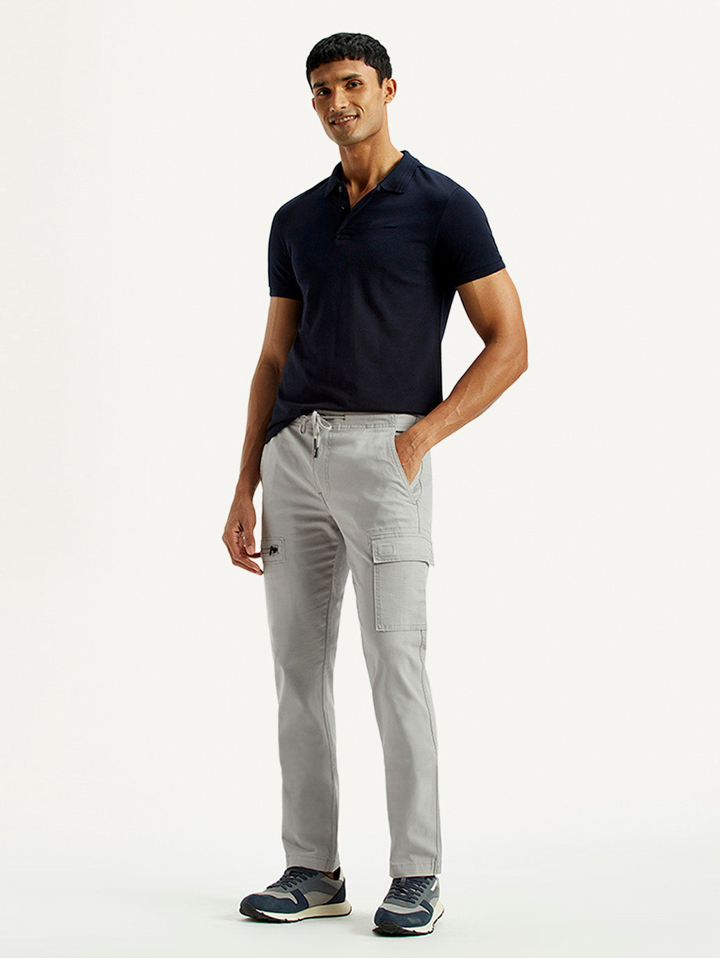 Men's 511 Grey Slim Fit Mid Rise Cargo Trousers