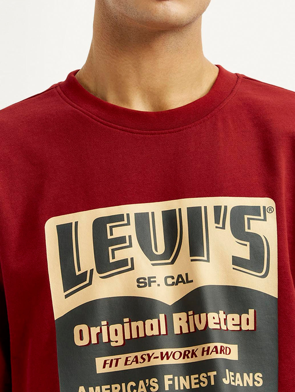 Men's Graphic Print Red Loose Fit T-shirt