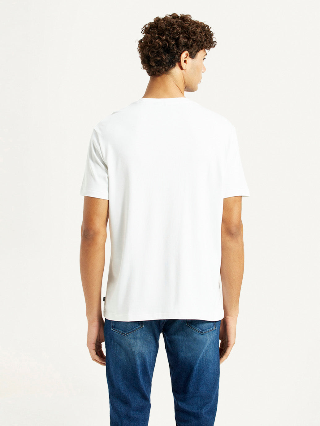 Men's Redloop Solid White Relaxed Fit T-shirt