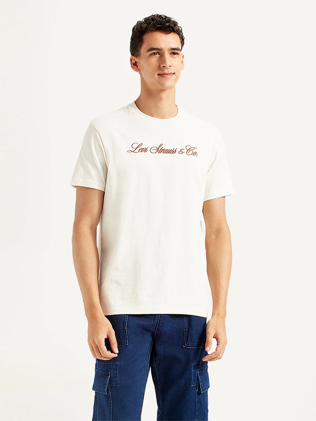 Men's Typographic Print Slim Fit T-shirt