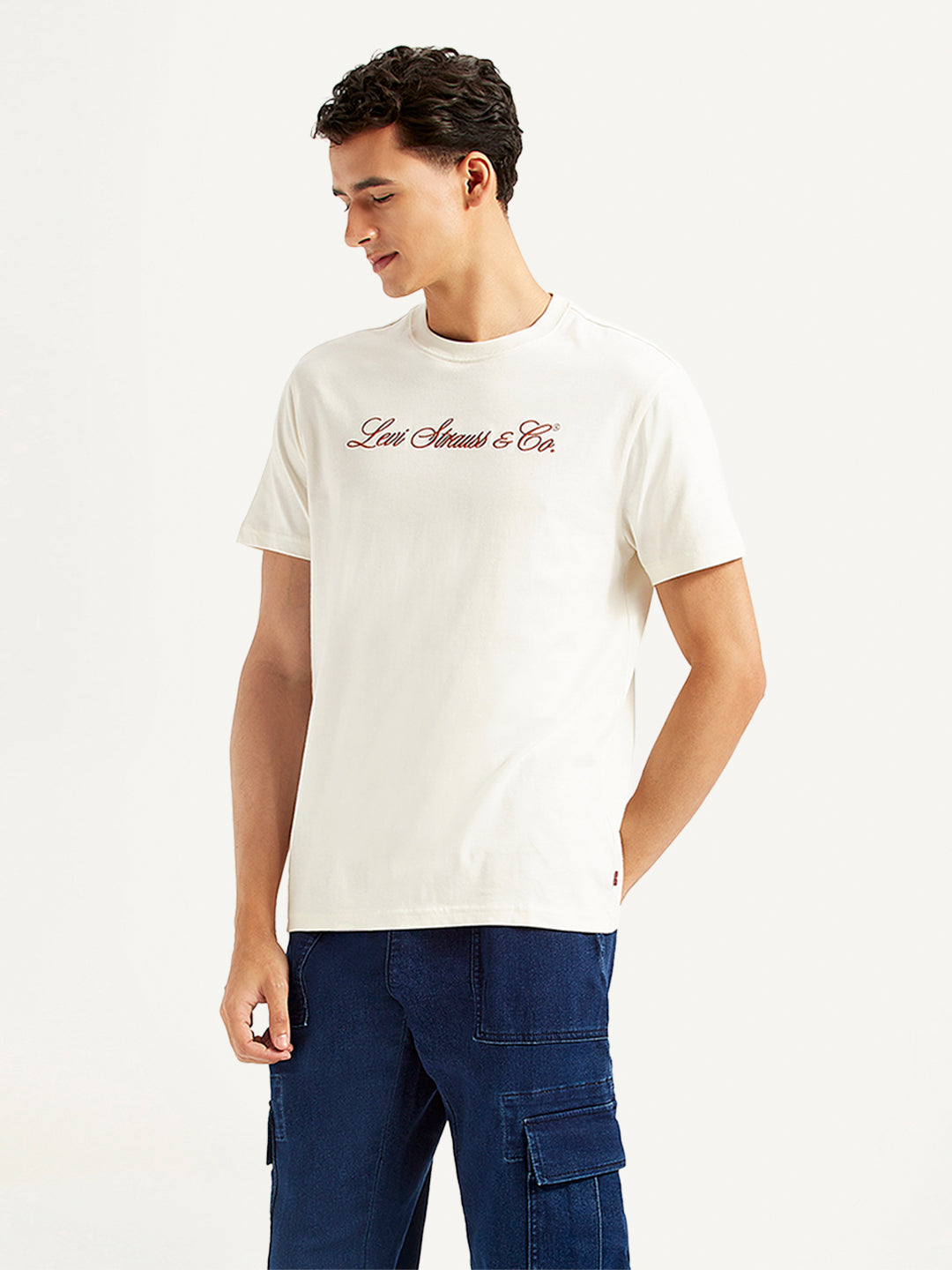 Men's Typographic Print Slim Fit T-shirt