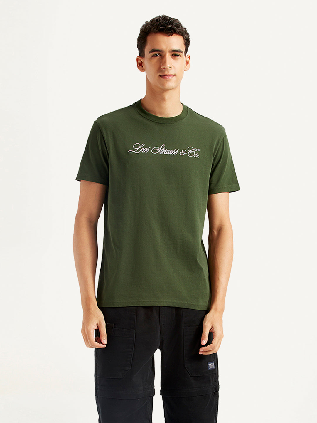 Men's Typographic Print Slim Fit T-shirt