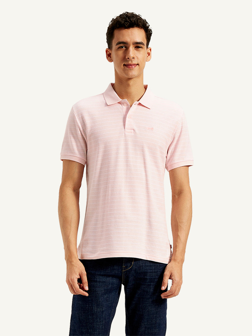 Men's Pin Stripes Slim Fit Polo T-Shirt