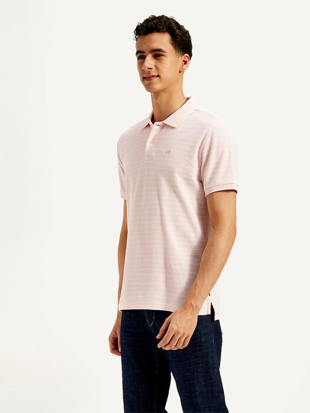 Men's Pin Stripes Slim Fit Polo T-Shirt