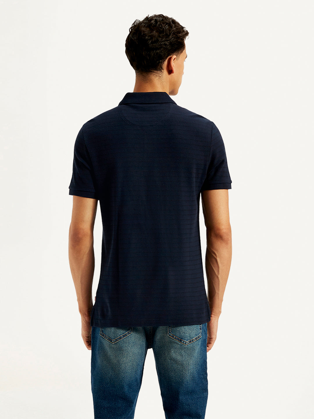 Men's Pin Stripes Slim Fit Polo T-Shirt