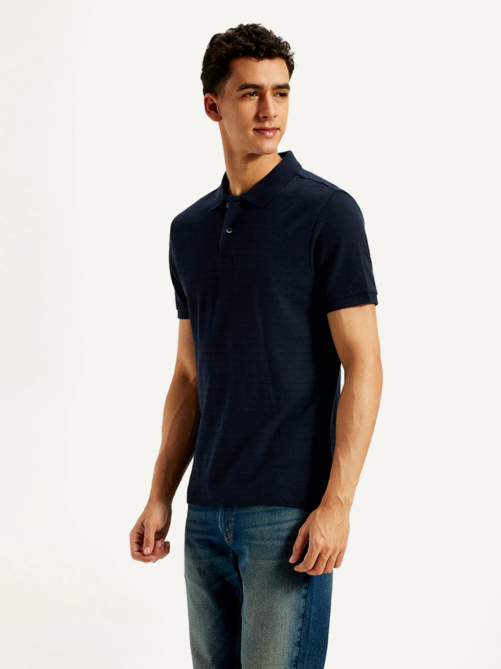 Men's Pin Stripes Slim Fit Polo T-Shirt