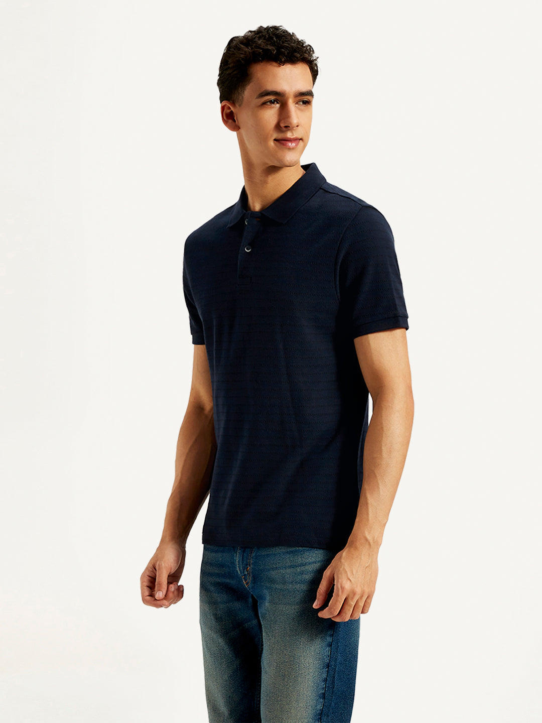Men's Pin Stripes Slim Fit Polo T-Shirt