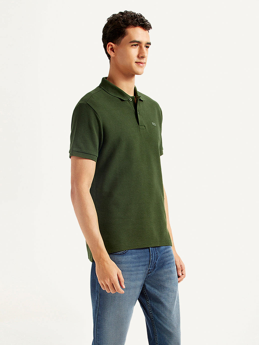 Men's Solid Slim Fit Polo T-shirt