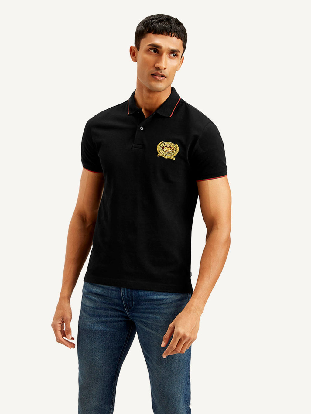 Men's Solid Slim Fit Polo T-shirt