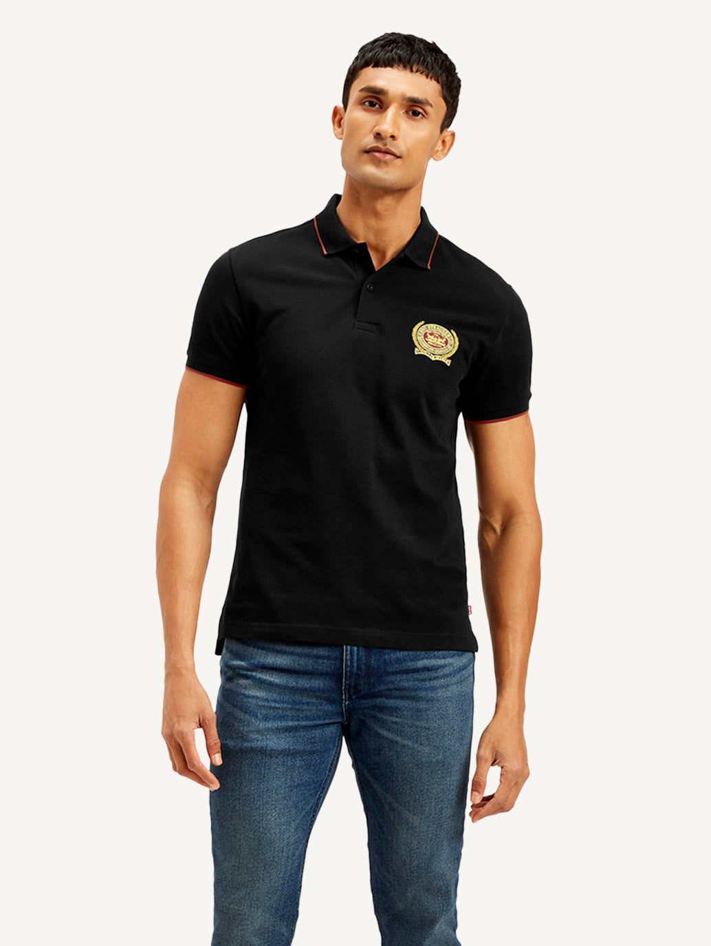 Men's Solid Slim Fit Polo T-shirt