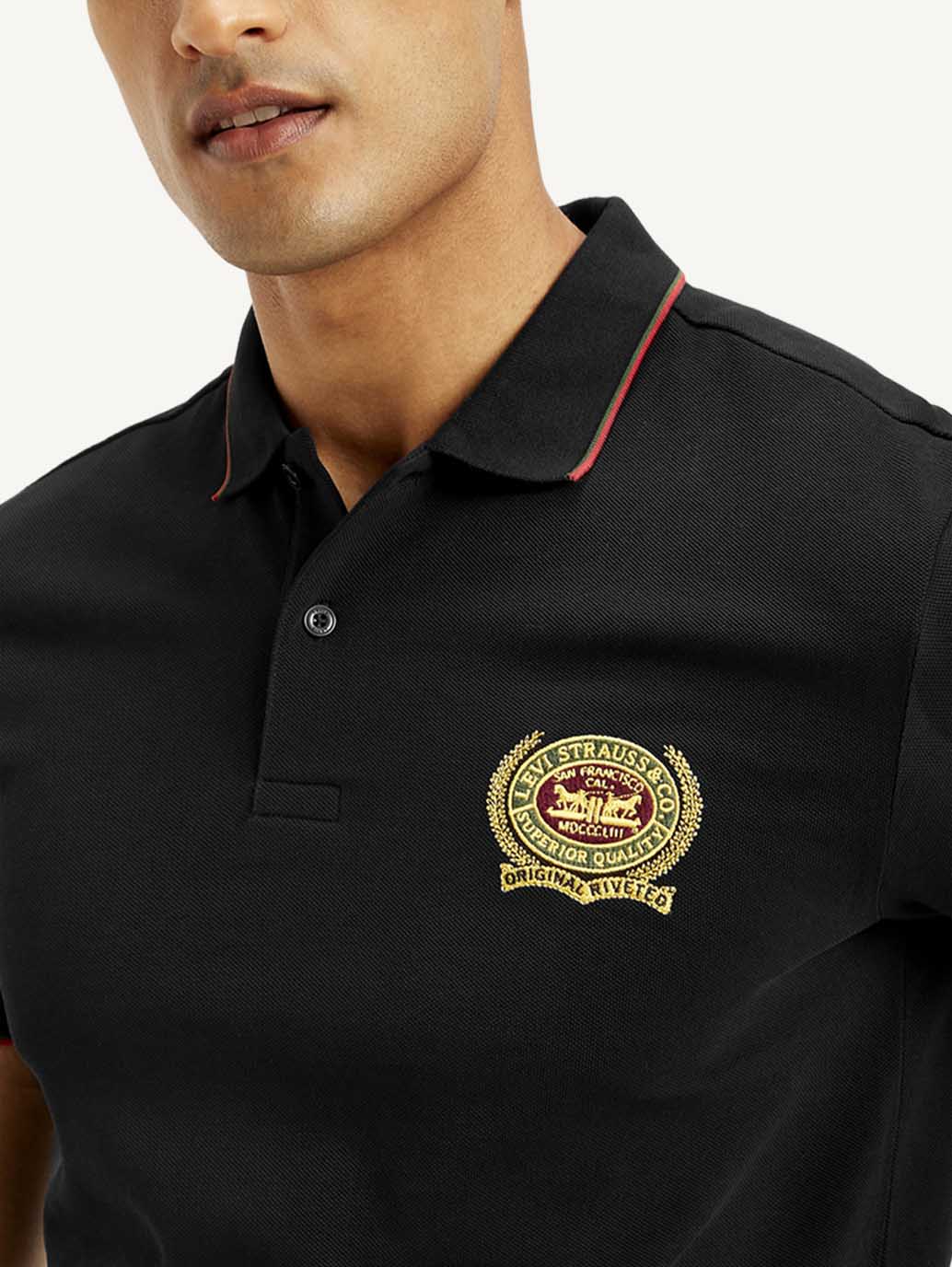 Men's Solid Slim Fit Polo T-shirt