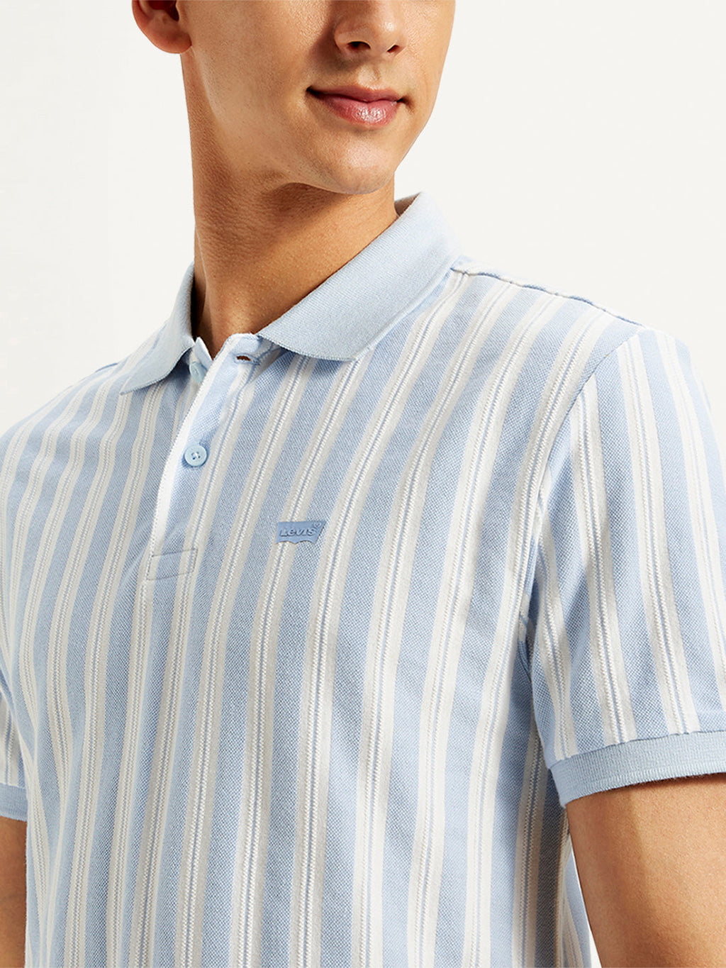 Men's Striped Slim Fit Polo T-Shirt