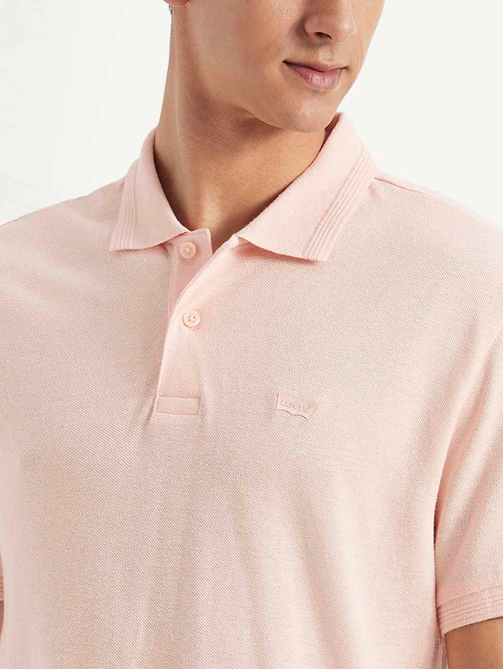 Men's Solid Slim Fit Polo Linen T-shirt