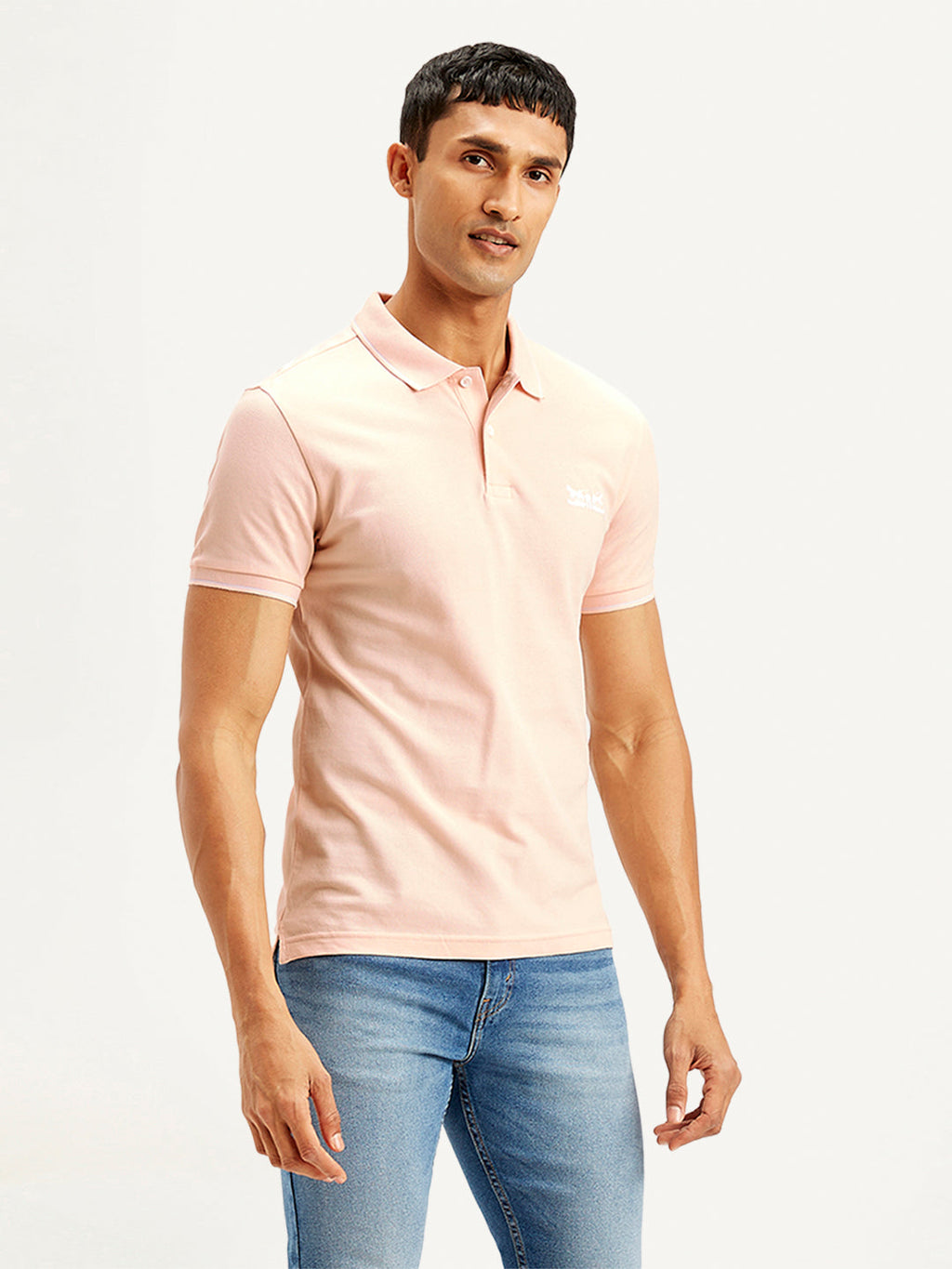 Men's Solid Slim Fit Polo T-shirt