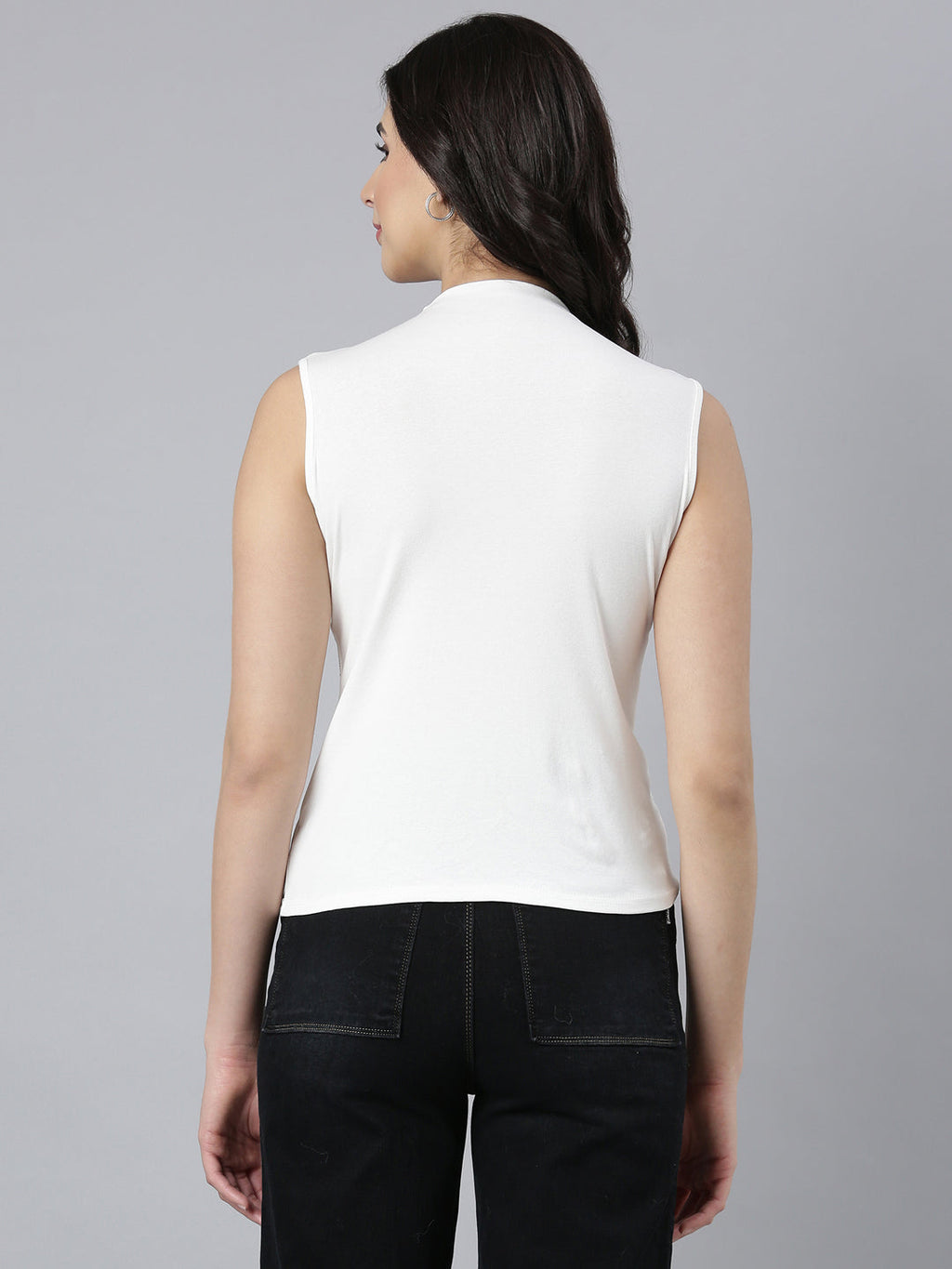 Women's Solid Off White Top