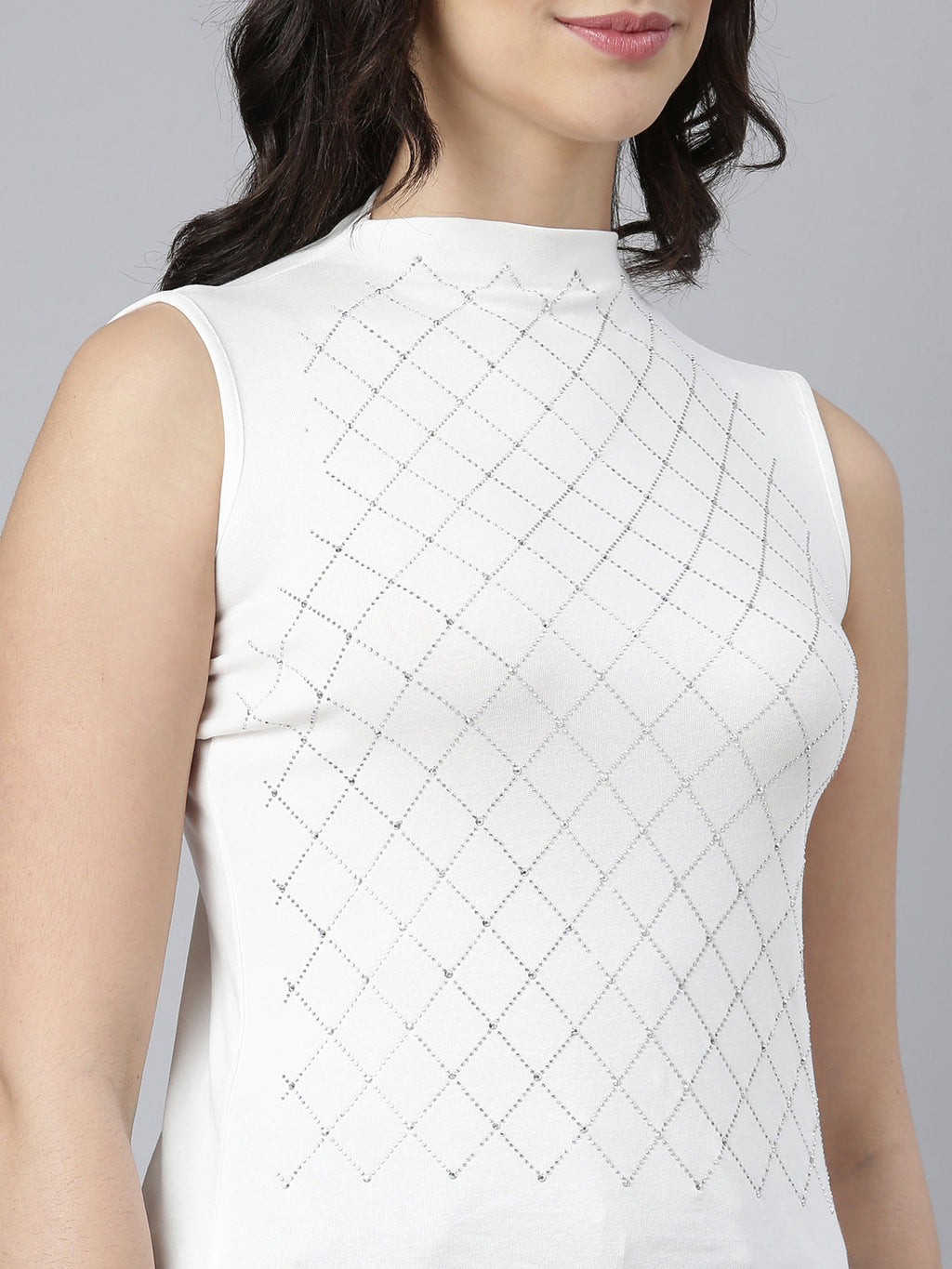 Women's Solid Off White Top