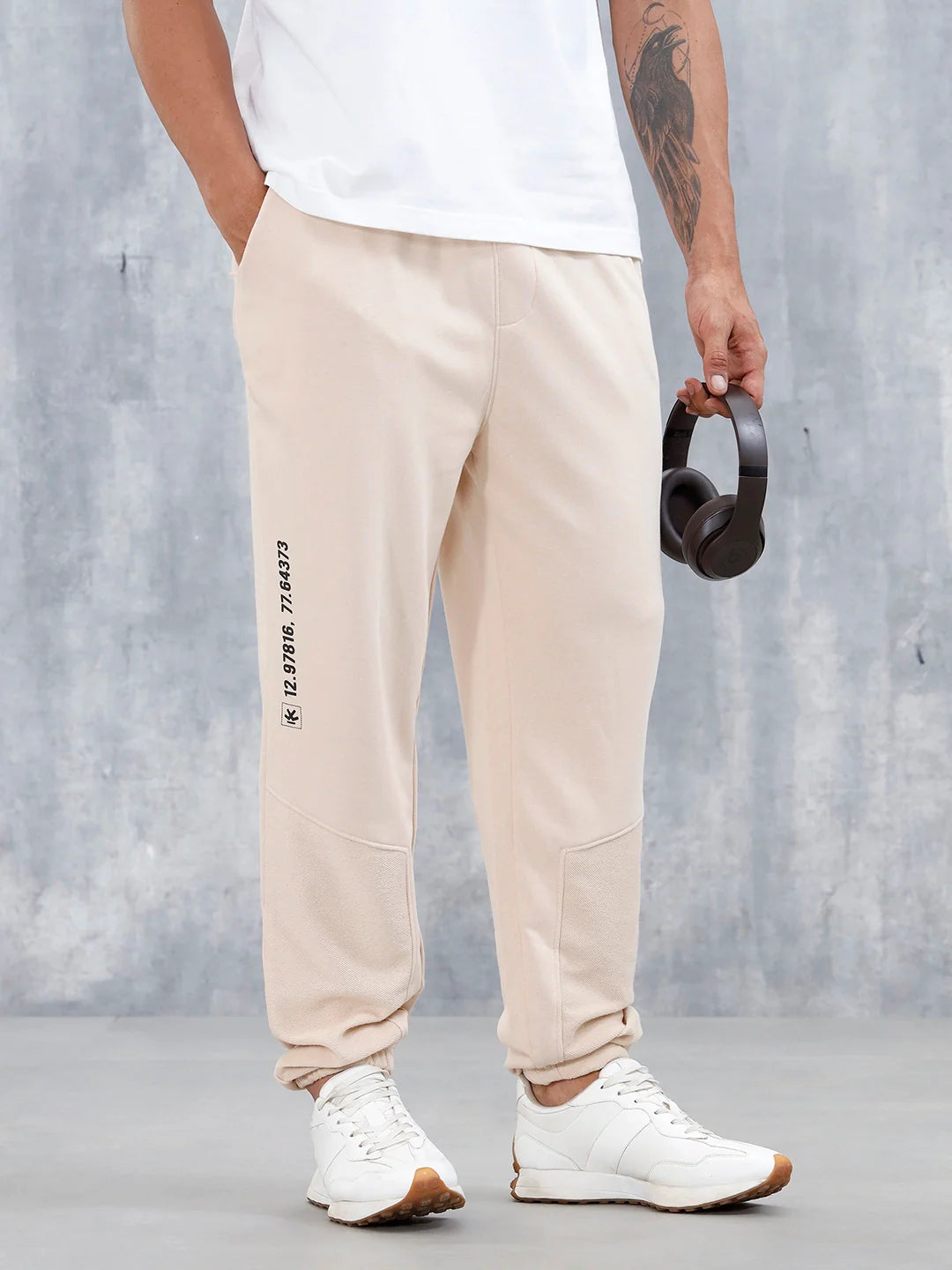Men's Casual Relaxed Fit Knit Jogger | Beige