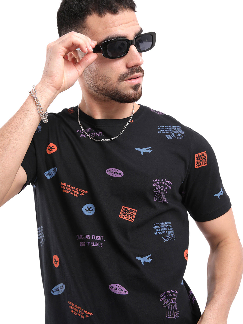 Classic Black AOP T-Shirt
