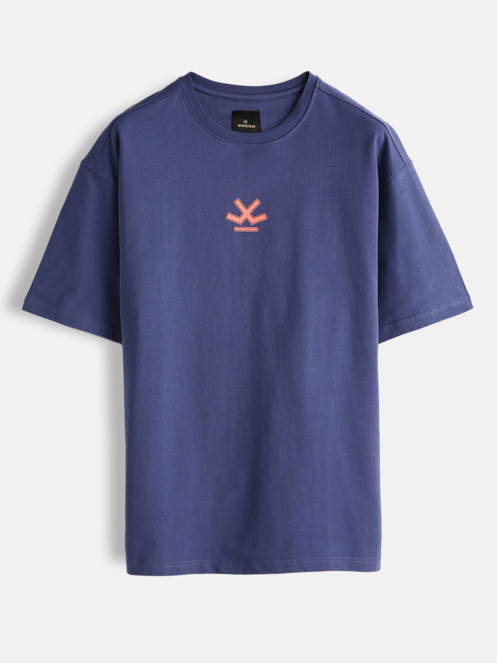 Logo Printed Oversized T-Shirt | Dark Blue