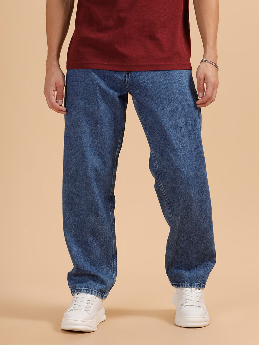 Casual Loose Fit Jeans | Light Blue