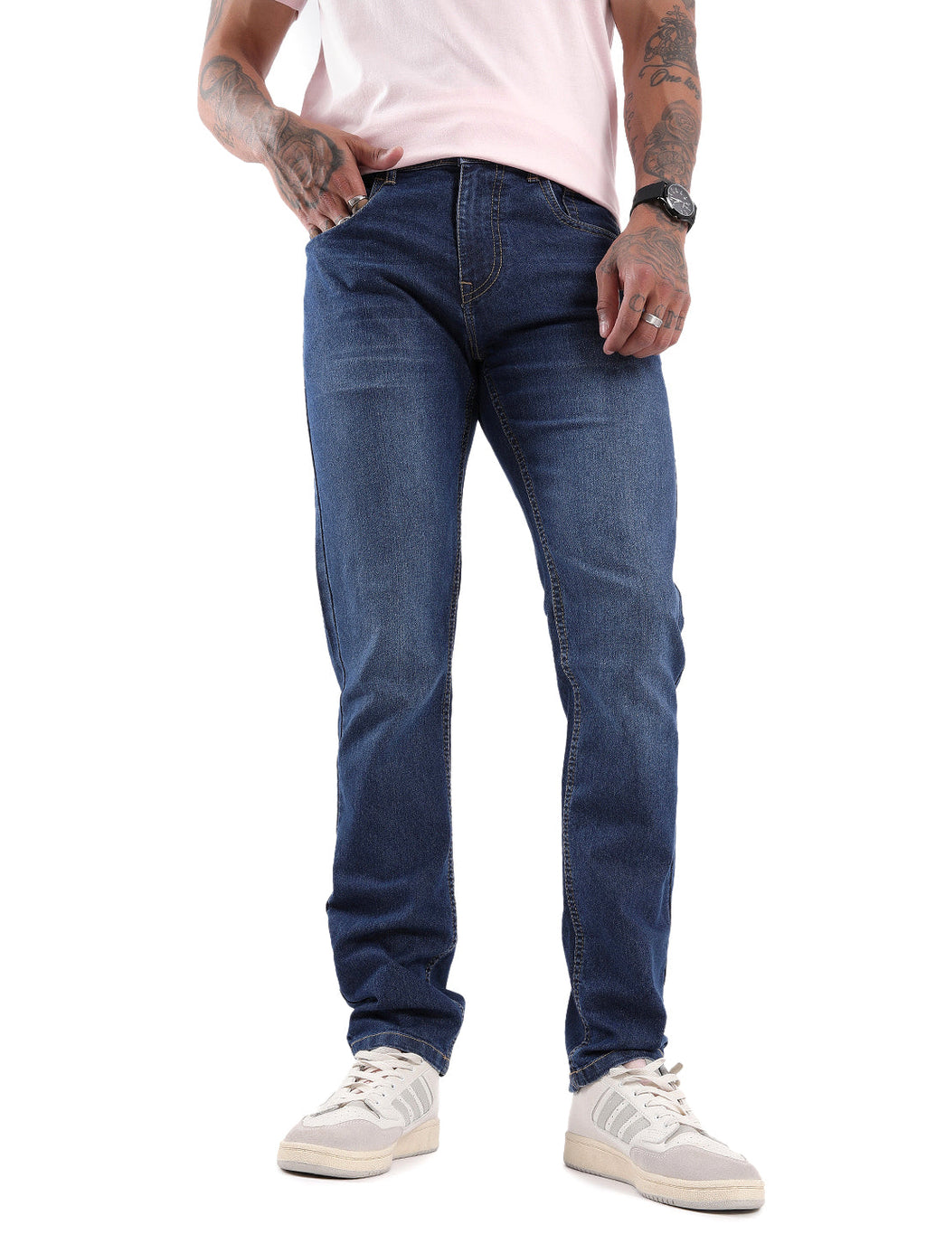 Blue Twilled Slim Jeans
