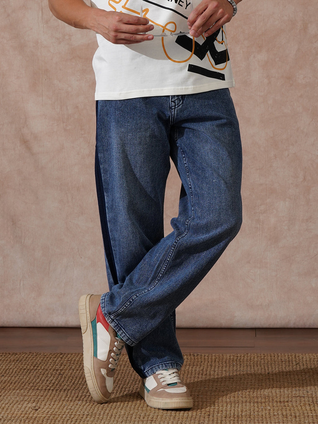 Casual Loose Fit Jeans | Dark Blue