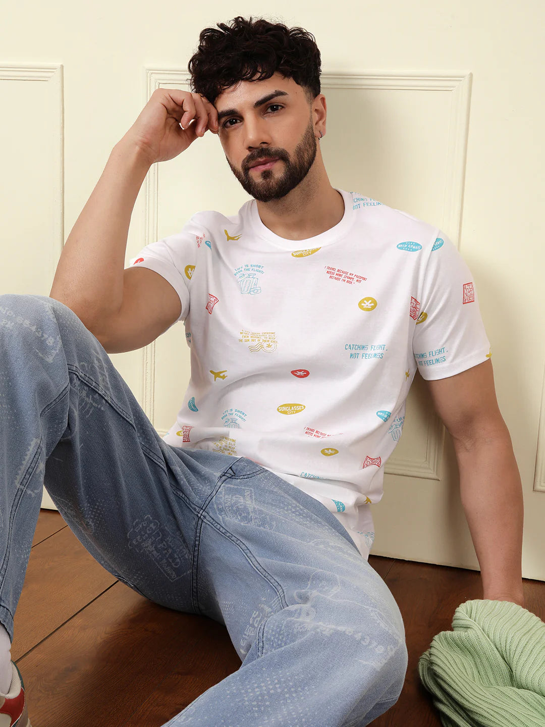 Travel Tags AOP T-Shirt