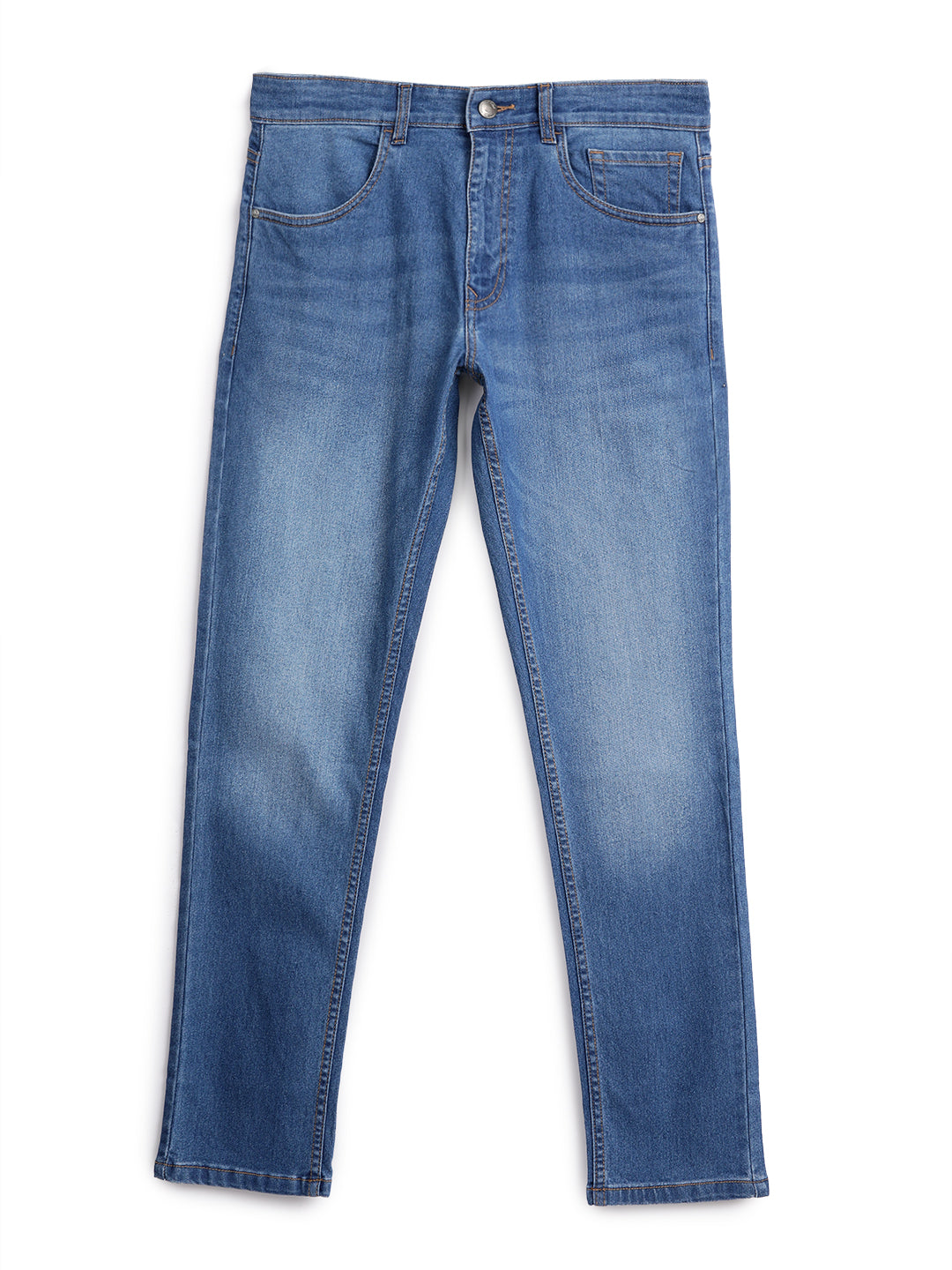 Classic Blue Five Pocket Denim Jeans