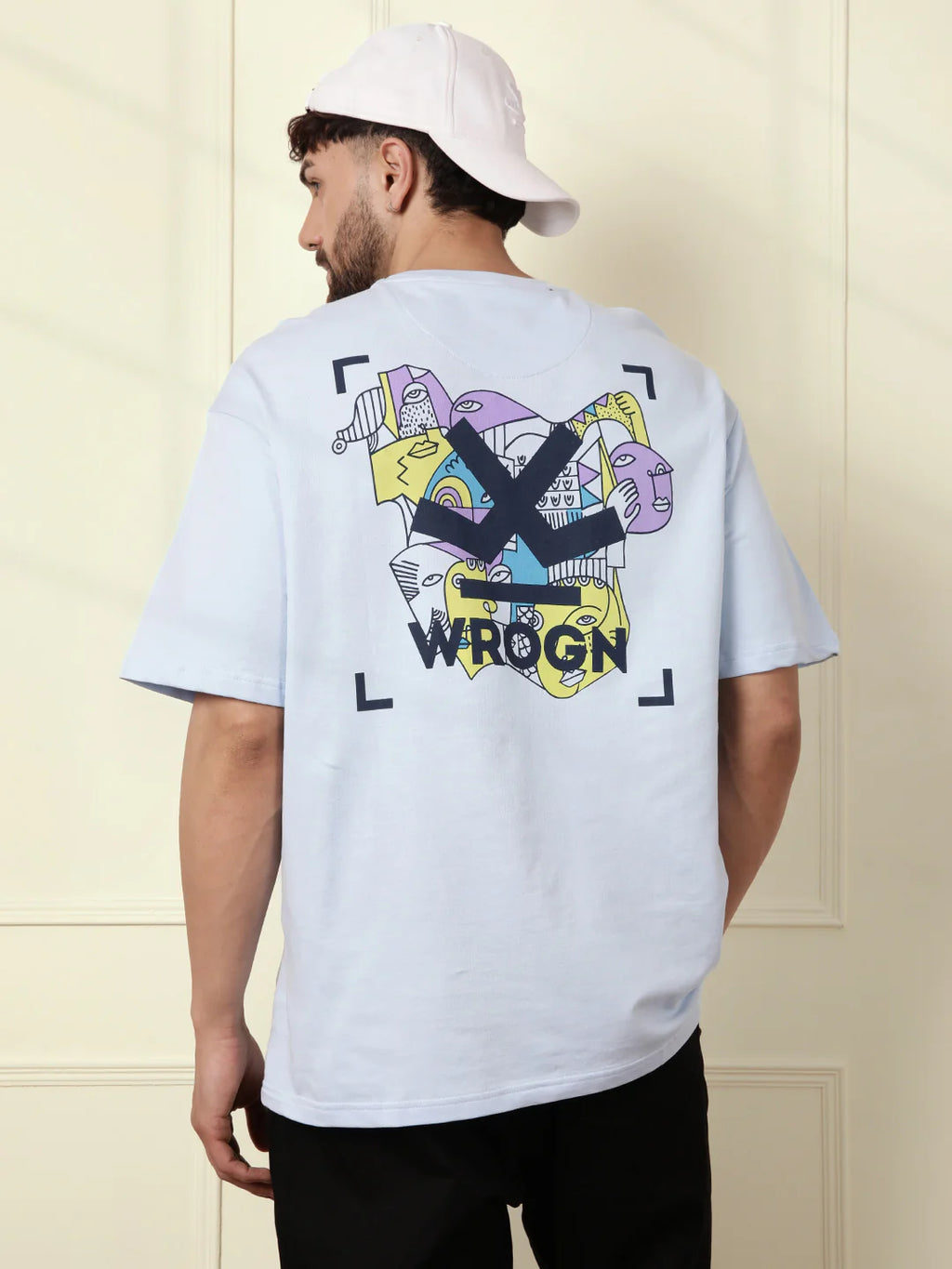 Heavy GSM Back Printed T-Shirt | Blue