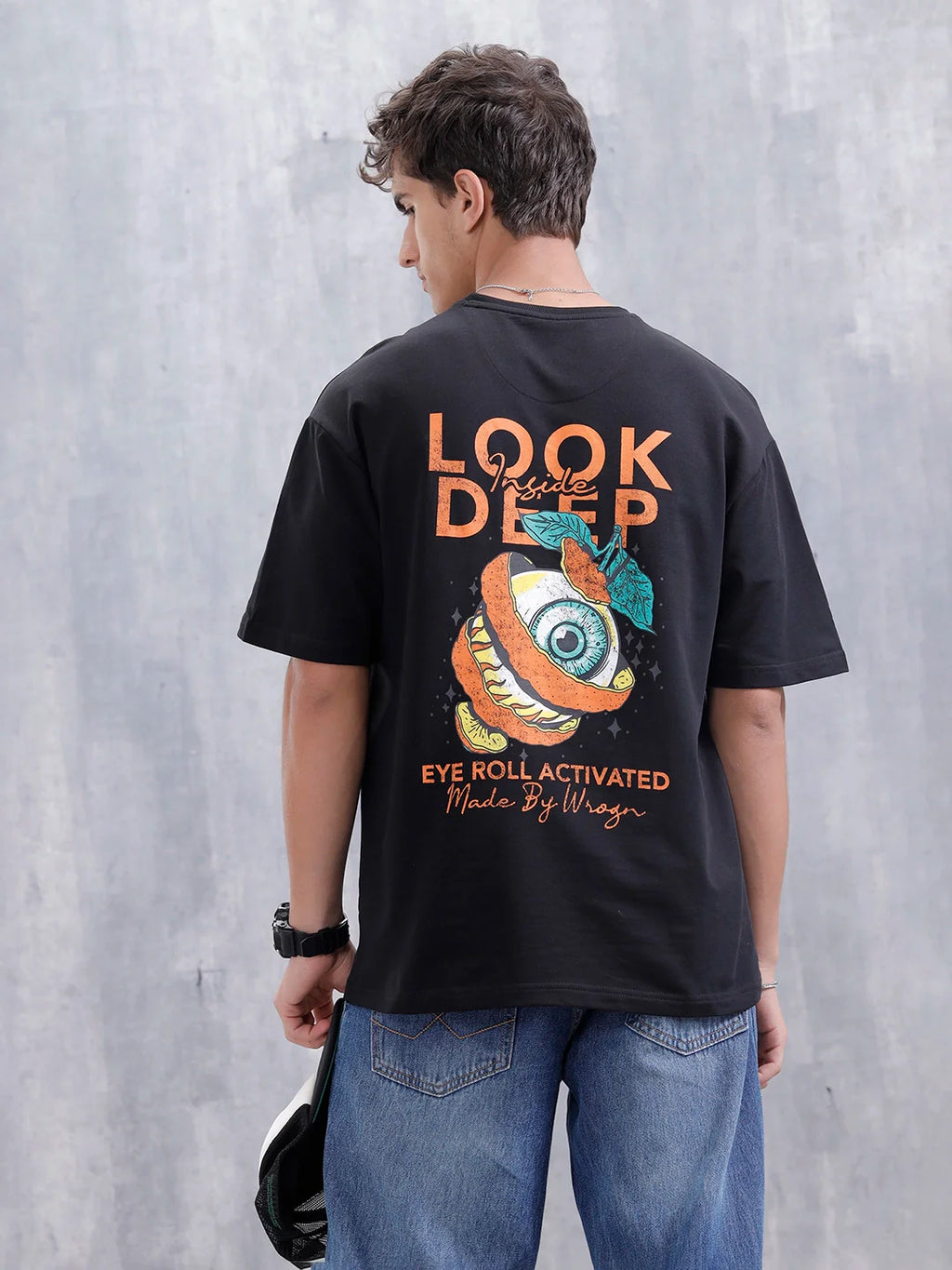 Bizarre Elements Inspired Oversized Back Print T-Shirt | Black