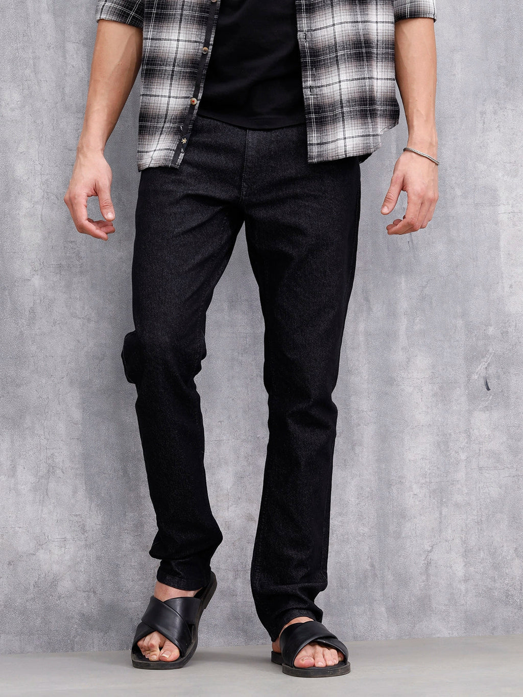 Casual Men Slim Fit Jeans | Black