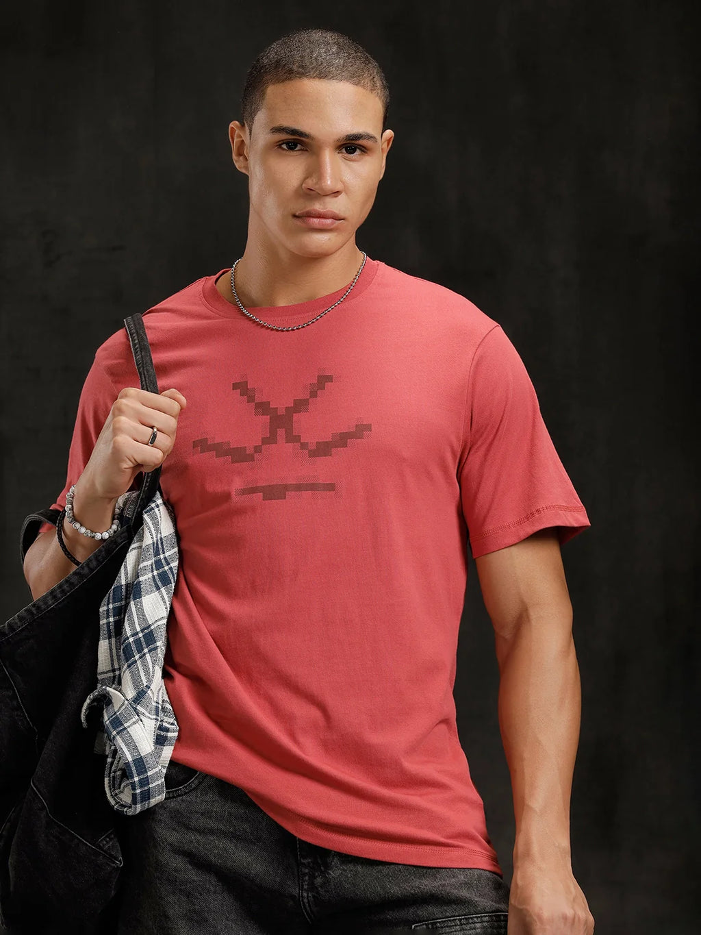 Logo Printed Comfort Fit T-Shirt | Red