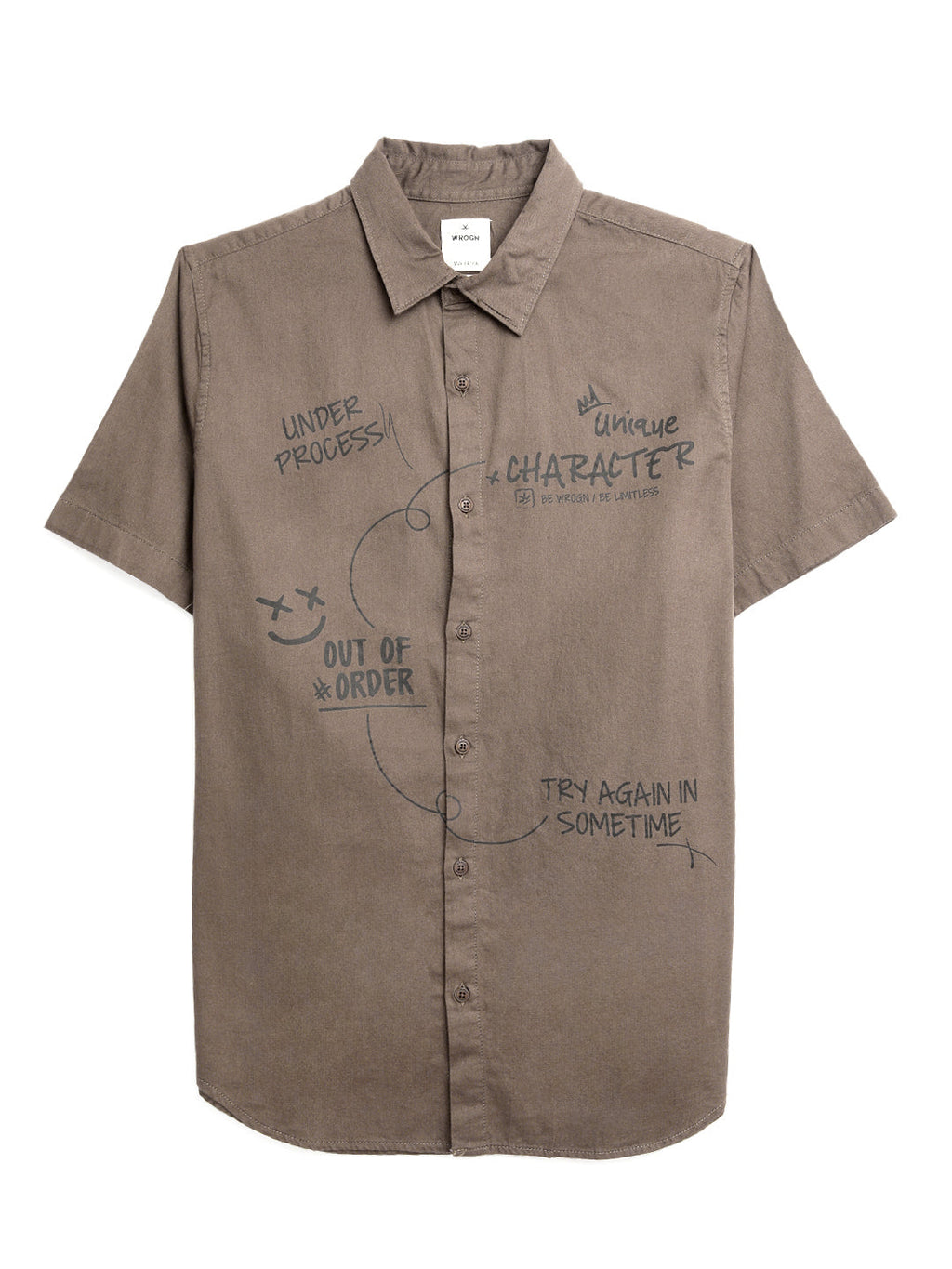 Classic Dark Olive Printed T-Shirt