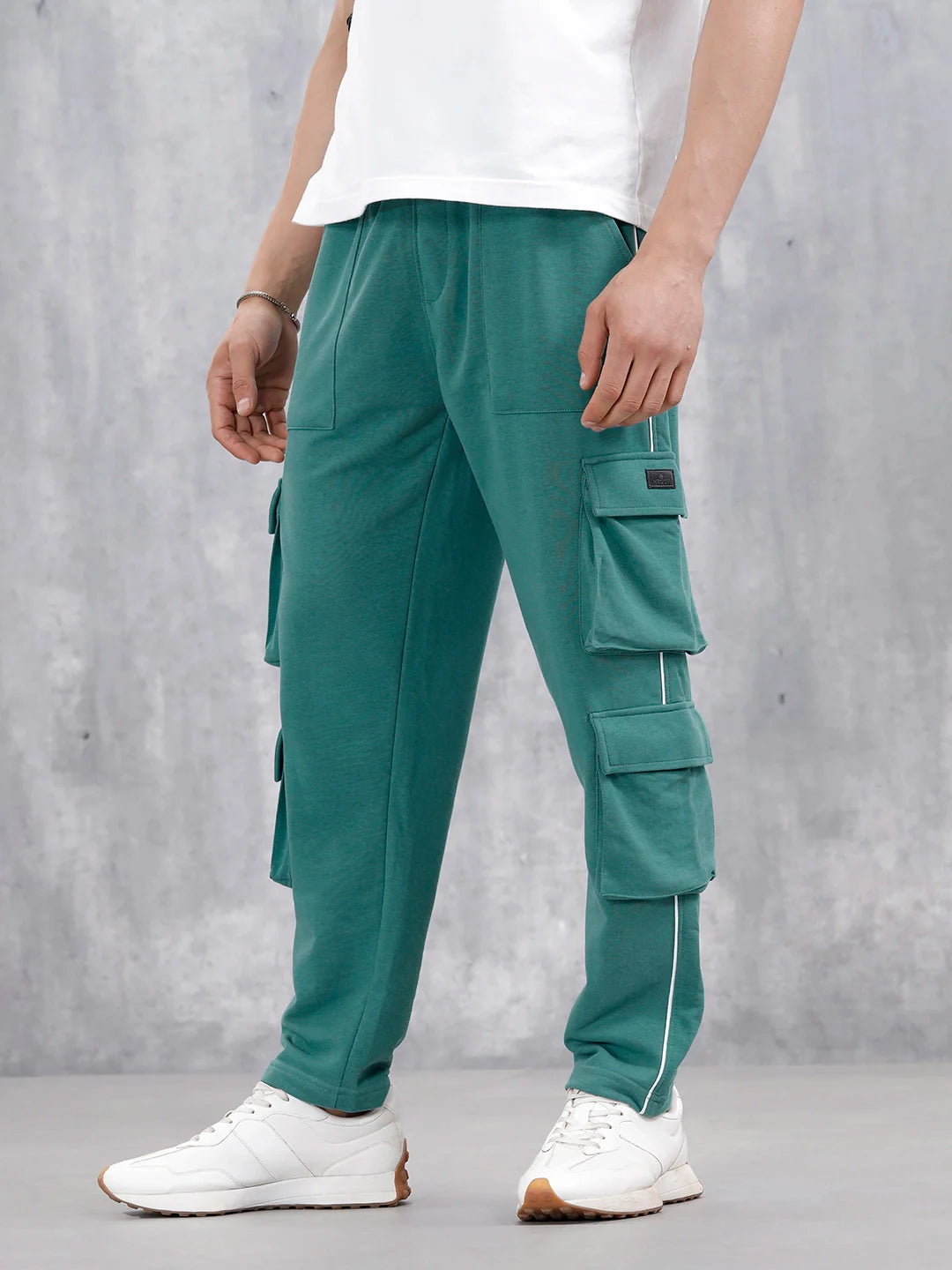 Men’s Relaxed Fit Knit Jogger With Utility Pockets | Teal