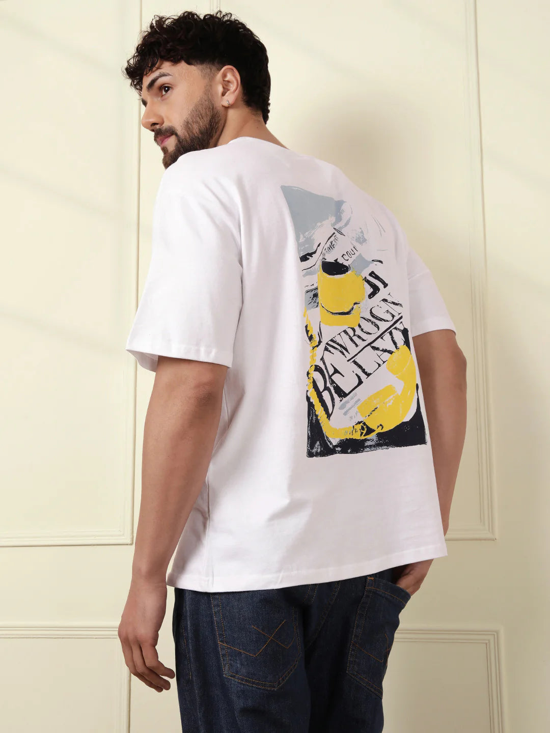 Be Lazy White Oversized T-Shirt