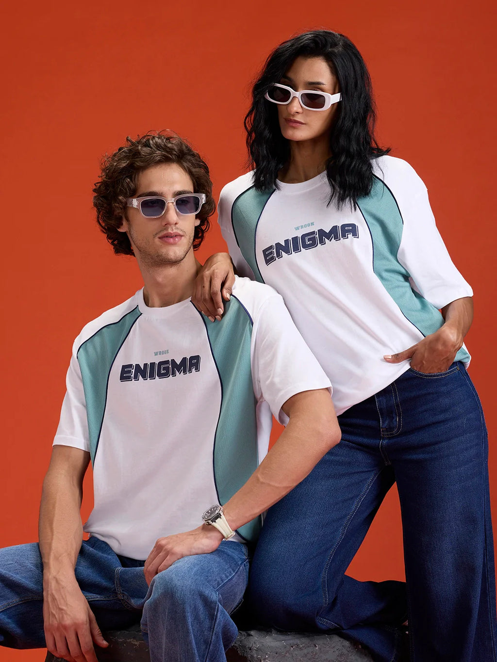 Casual Men Sporty Look Oversized Fit Tee With Print | White