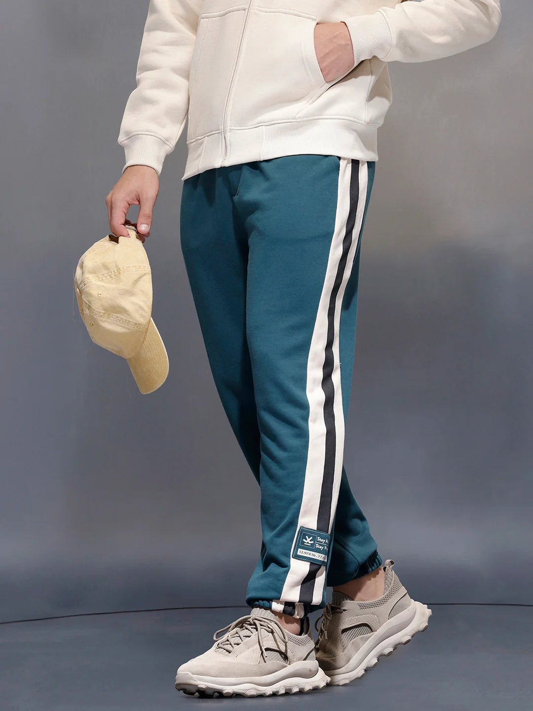 Street Athleisure Stripe Joggers | Green